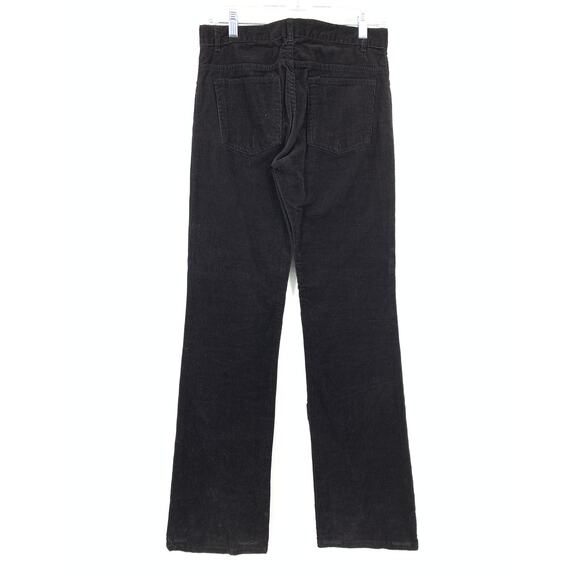 Zara Basic Straight Leg Corduroy Pants Womens Size 6 Black 100% Cotton - Picture 2 of 5